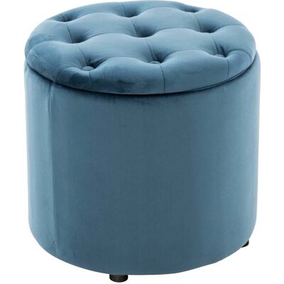 DÉCOSHOP26 Puf Taburete Caja De Almacenaje Con Espacio De Almacenaje En Tela De Terciopelo Azul 42x44cm Tabo10081 DÉCOSHOP26 Puf Taburete Caja De Almacenaje Con Espacio De Almacenaje En Tela De Terciopelo Azul 42x44cm Tabo10081