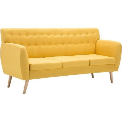 HELLOSHOP26 Sofá cama - Convertible 3 plazas Tela Amarillo HELLOSHOP26 Sofá cama - Convertible 3 plazas Tela Amarillo