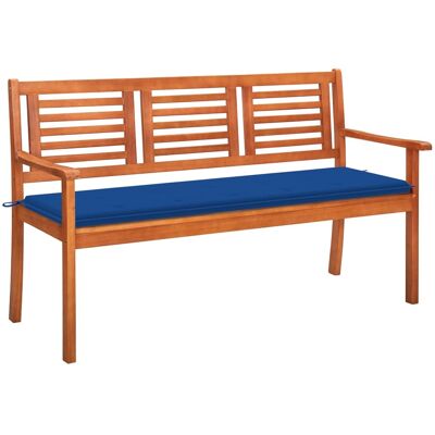 Banco de jardín Vidaxl madera de eucalipto 3 plazas azul Banco de jardín Vidaxl madera de eucalipto 3 plazas azul