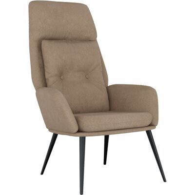 Nova - Sillón De Relax De Cuero Sintético De Ante Gris Taupe Vidaxl Nova - Sillón De Relax De Cuero Sintético De Ante Gris Taupe Vidaxl