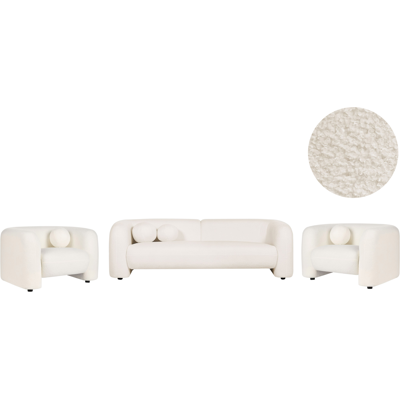 Conjunto de Sofás Beliani - Diseño Clásico - Blanco - 5 Plazas Conjunto de Sofás Beliani - Diseño Clásico - Blanco - 5 Plazas