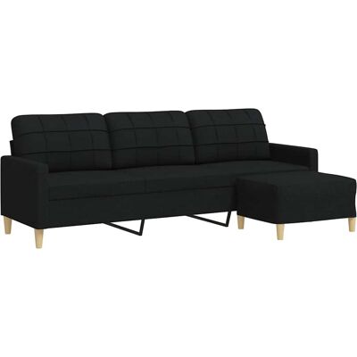 Sofá de 3 plazas con taburete VidaXL - Sofá Sofá de 3 plazas con taburete VidaXL - Sofá