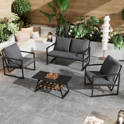 Sofá Salón Con Mesa De Centro Y Almacenaje Okmyhome Sofá Salón Con Mesa De Centro Y Almacenaje Okmyhome