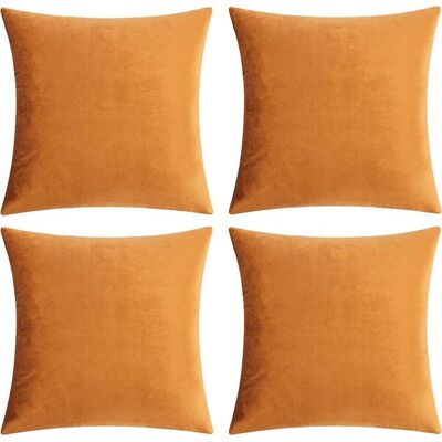 OEM Juego De 4 Fundas Decorativas De Terciopelo Para Cojines De Sofá Y Almohadas, Decoración Suave Para El Hogar, Ideal Para Sala De Estar Y Dormitorio, 45x45cm, Color Naranja. OEM Juego De 4 Fundas Decorativas De Terciopelo Para Cojines De Sofá Y Almohadas, Decoración Suave Para El Hogar, Ideal Para Sala De Estar Y Dormitorio, 45x45cm, Color Naranja.