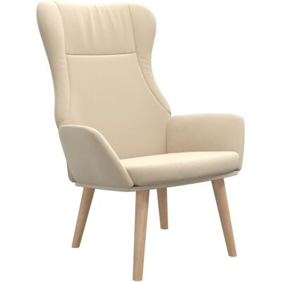 Sillón Relax vidaXL - Silla con Tela Crema - Muebles de Salón Sillón Relax vidaXL - Silla con Tela Crema - Muebles de Salón