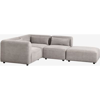 Sklum - Sofá Modular Rinconera De 3 Piezas Con Puff Fogler Sklum - Sofá Modular Rinconera De 3 Piezas Con Puff Fogler
