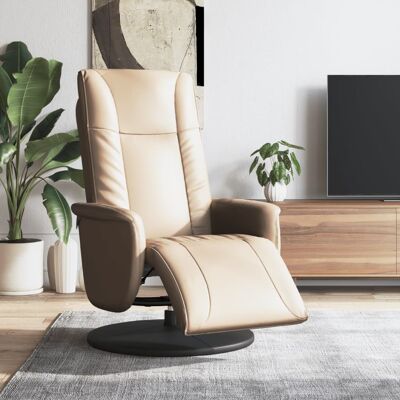 Sillón reclinable VIDAXL con reposapiés - Cuero sintético, 105-125° Sillón reclinable VIDAXL con reposapiés - Cuero sintético, 105-125°