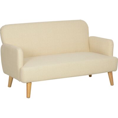 IROVAMI Sofá Escandinavo Moderno De 2 Plazas Con Reposabrazos, Tapizado En Tela, Con 21 Cm De Relleno Y Patas De Madera Ideal Para Salón, Sala De Estar, Hogar Y Oficina Medidas: 140 X 74 X 79 Cm Color: Beige IROVAMI Sofá Escandinavo Moderno De 2 Plazas Con Reposabrazos, Tapizado En Tela, Con 21 Cm De Relleno Y Patas De Madera Ideal Para Salón, Sala De Estar, Hogar Y Oficina Medidas: 140 X 74 X 79 Cm Color: Beige