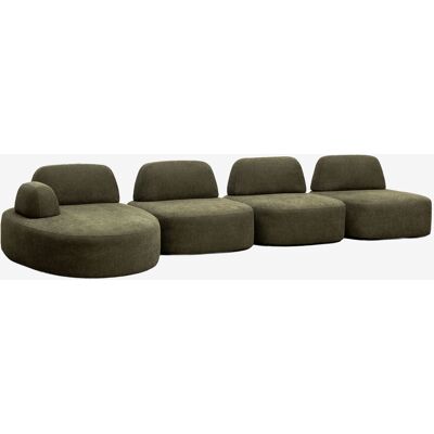 Sofá Modular Chaise Longue Izquierdo De 4 Piezas Tapizado Giorgia Sklum Sofá Modular Chaise Longue Izquierdo De 4 Piezas Tapizado Giorgia Sklum