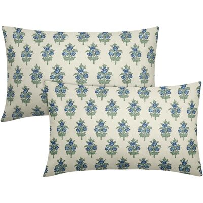 OEM Fundas De Almohada Con Estampado Floral En Verde Salvia Y Azul, 12x20 Cm, Juego De 2 Piezas, Estampado Floral Primaveral, Fundas De Almohada Decorativas, Aptas Para Sofás, Bancos Y Camas. OEM Fundas De Almohada Con Estampado Floral En Verde Salvia Y Azul, 12x20 Cm, Juego De 2 Piezas, Estampado Floral Primaveral, Fundas De Almohada Decorativas, Aptas Para Sofás, Bancos Y Camas.
