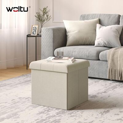 Woltu Pouf Contenitore Sgabello Pieghevole Poggiapiedi Sedia A Cubo Cassapanca Crema Woltu Pouf Contenitore Sgabello Pieghevole Poggiapiedi Sedia A Cubo Cassapanca Crema