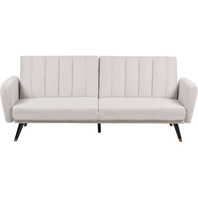 Sofá cama Beliani Vimmerby Beige - Convertible para 3 personas Sofá cama Beliani Vimmerby Beige - Convertible para 3 personas