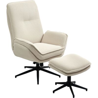 JHY DESIGN Sillón Giratorio Tapizado Con Reposapiés, Sillón Reclinable Moderno Para Sala De Estar, Dormitorio, Oficina En Casa, Color Beige. JHY DESIGN Sillón Giratorio Tapizado Con Reposapiés, Sillón Reclinable Moderno Para Sala De Estar, Dormitorio, Oficina En Casa, Color Beige.