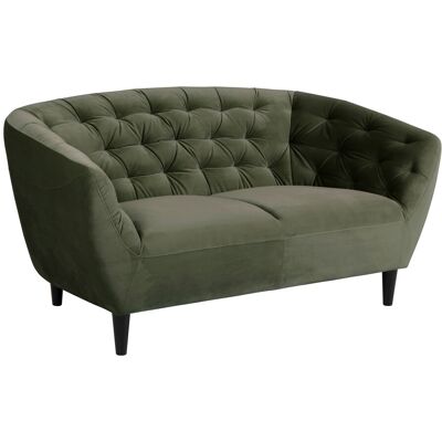 ARREDAMENTO1 Sofá Chesterfield Norsica 260, Verde Oscuro, 150x84x78cm, Tapiz, Patas: Madera, Parcialmente Montado ARREDAMENTO1 Sofá Chesterfield Norsica 260, Verde Oscuro, 150x84x78cm, Tapiz, Patas: Madera, Parcialmente Montado