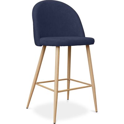 PRIVATEFLOOR Taburete Tapizado En Tela - Diseño Escandinavo - 66cm - Evelyne PRIVATEFLOOR Taburete Tapizado En Tela - Diseño Escandinavo - 66cm - Evelyne