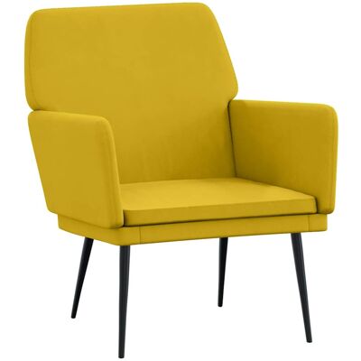 Sillón de Terciopelo Amarillo Vidaxl - Muebles Relajantes Sillón de Terciopelo Amarillo Vidaxl - Muebles Relajantes