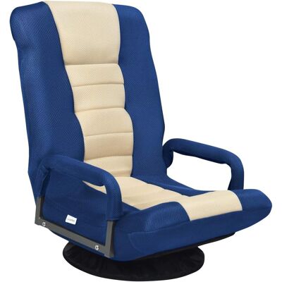 Costway Silla De Suelo Con Base Giratorio 360 ° Y Respaldo Ajustable En 6 Posiciones Silla De Relax Meditación Sillón Perezoso Carga Hasta 140 Kg Azul Costway Silla De Suelo Con Base Giratorio 360 ° Y Respaldo Ajustable En 6 Posiciones Silla De Relax Meditación Sillón Perezoso Carga Hasta 140 Kg Azul