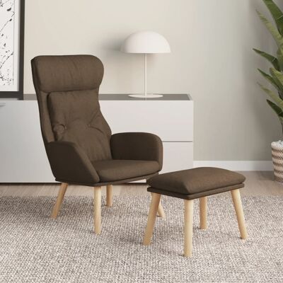 Sillón de relax con reposapiés - Marrón, 70x77x94cm Sillón de relax con reposapiés - Marrón, 70x77x94cm