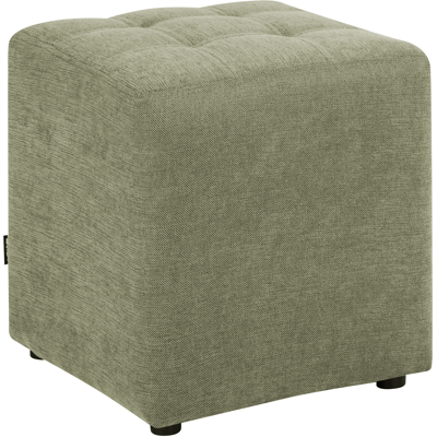 BELIANI Reposapiés Puf Sala De Estar Moderno Cubo Otomana Tela Verde Kansas BELIANI Reposapiés Puf Sala De Estar Moderno Cubo Otomana Tela Verde Kansas