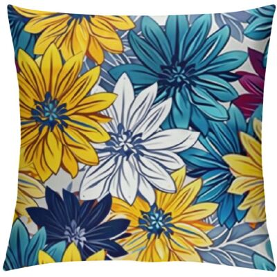 OEM Funda De Cojín Cuadrada Con Estampado De Dalias En Azul Marino, Verde Azulado Y Gris Amarillento, 20x20 Pulgadas, Elegante Decoración Floral De Dalias Para Interiores Y Exteriores. OEM Funda De Cojín Cuadrada Con Estampado De Dalias En Azul Marino, Verde Azulado Y Gris Amarillento, 20x20 Pulgadas, Elegante Decoración Floral De Dalias Para Interiores Y Exteriores.