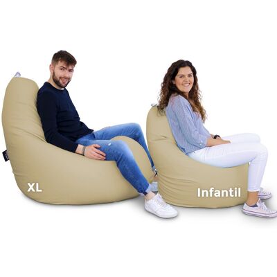 Puff Pera Relax Polipiel Beige Happers Xl Puff Pera Relax Polipiel Beige Happers Xl