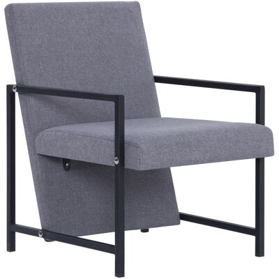HELLOSHOP26 Sillón Sillón Sillón De Diseño Club Sofá Lounge Con Patas Cromadas Tela Gris Claro 1102277/2 HELLOSHOP26 Sillón Sillón Sillón De Diseño Club Sofá Lounge Con Patas Cromadas Tela Gris Claro 1102277/2