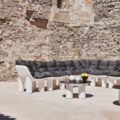 PLUST Sillón De Esquina Modular Polietileno Diseño Moderno Bares Clubes Atene P2 - Blanco PLUST Sillón De Esquina Modular Polietileno Diseño Moderno Bares Clubes Atene P2 - Blanco