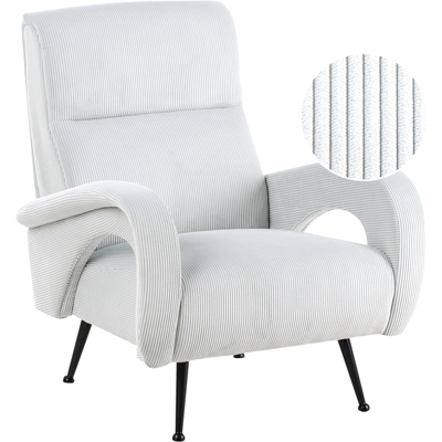 Beliani - Sillón Tapizado Pana Estilo Retro Respaldo Bajo Verde Menta Svalov Beliani - Sillón Tapizado Pana Estilo Retro Respaldo Bajo Verde Menta Svalov