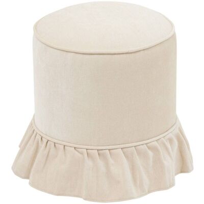 Puf Redondo Fiora, 36 Cm De Diámetro, Color Marfil - Atmosphera Créateur D'Intérieur Puf Redondo Fiora, 36 Cm De Diámetro, Color Marfil - Atmosphera Créateur D'Intérieur