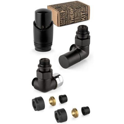 APM - Kit de Válvula de Radiador Termostática - Negro Cromo - 130KNN 015 R 12 APM - Kit de Válvula de Radiador Termostática - Negro Cromo - 130KNN 015 R 12