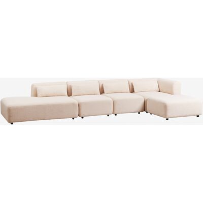 Sklum - Sofá Modular Esquinero De 4 Piezas Con Diván Izquierdo Y Puff Fogler Sklum - Sofá Modular Esquinero De 4 Piezas Con Diván Izquierdo Y Puff Fogler