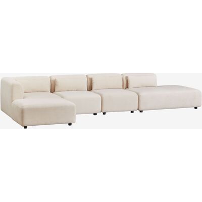 Sklum - Sofá Modular Esquinero De 4 Piezas Con Diván Derecho Y Puff Fogler Sklum - Sofá Modular Esquinero De 4 Piezas Con Diván Derecho Y Puff Fogler