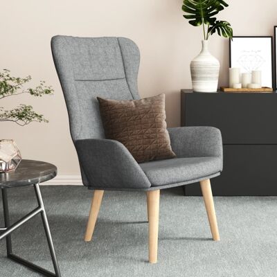 Sillón de relax en tela gris claro - vidaXL Sillón de relax en tela gris claro - vidaXL