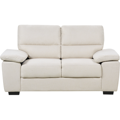 Beliani VOGAR Sofá de Tela Beige Claro para 2 Personas - Sofá Beliani VOGAR Sofá de Tela Beige Claro para 2 Personas - Sofá