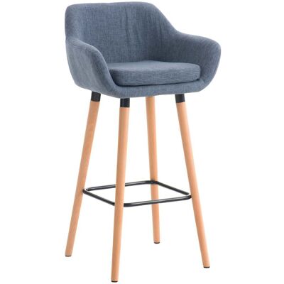 DÉCOSHOP26 - 100004920 - Tela azul - Taburete DÉCOSHOP26 - 100004920 - Tela azul - Taburete