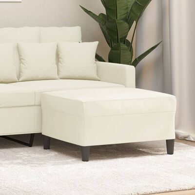 vidaXL Crema Taburete de terciopelo - Reposapiés vidaXL Crema Taburete de terciopelo - Reposapiés