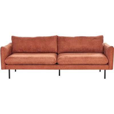 Sofá Beliani Marrón Chenilla 3 Plazas Estilo Retro Modern - Sofá Sofá Beliani Marrón Chenilla 3 Plazas Estilo Retro Modern - Sofá