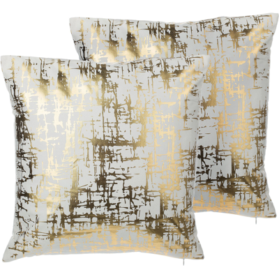 Beliani Modelo GARDENIA Cojines de algodón - Conjunto decorativo 45x45 cm Beliani Modelo GARDENIA Cojines de algodón - Conjunto decorativo 45x45 cm