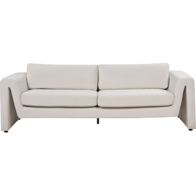 Sofá de terciopelo beige claro de 3 plazas Beliani - Sofá Sofá de terciopelo beige claro de 3 plazas Beliani - Sofá