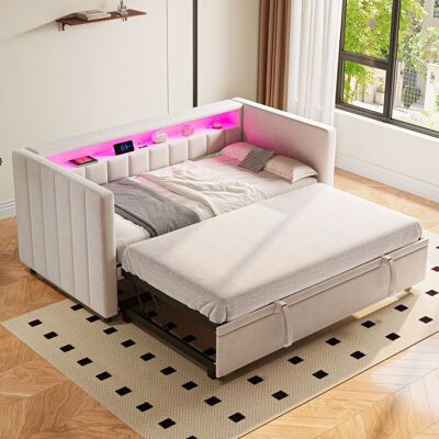 Cama Sofá Cama Nido Almacenaje 90cm 190cm Terciopelo Havrya Cama Sofá Cama Nido Almacenaje 90cm 190cm Terciopelo Havrya