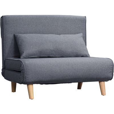 IROVAMI Sofá Individual, Sofá Cama, Sofá Cama, Sofá Plegable, Respaldo Ajustable, Salón, Nórdico, Escandinavo, Espuma 25d, Imitación De Lino, Madera De Abeto, Gris, 94 X 78 X 80 Cm IROVAMI Sofá Individual, Sofá Cama, Sofá Cama, Sofá Plegable, Respaldo Ajustable, Salón, Nórdico, Escandinavo, Espuma 25d, Imitación De Lino, Madera De Abeto, Gris, 94 X 78 X 80 Cm