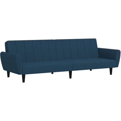 vidaXL Sofá cama de terciopelo azul para 2 plazas - Sofá cama vidaXL Sofá cama de terciopelo azul para 2 plazas - Sofá cama