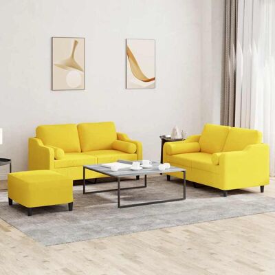 Vidaxl - Juego de Sofás con Cojines - Amarillo Vidaxl - Juego de Sofás con Cojines - Amarillo