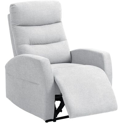 JHY DESIGN Sillón Reclinable Ajustable Con Reposapiés, Sillón Tapizado Moderno, Gris Claro. JHY DESIGN Sillón Reclinable Ajustable Con Reposapiés, Sillón Tapizado Moderno, Gris Claro.