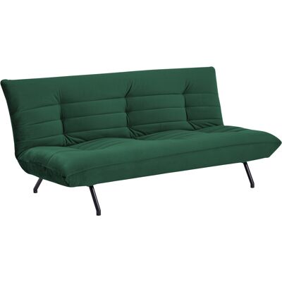 HAPPY GARDEN Sofá Cama De 3 Plazas Anatole De Terciopelo Verde HAPPY GARDEN Sofá Cama De 3 Plazas Anatole De Terciopelo Verde