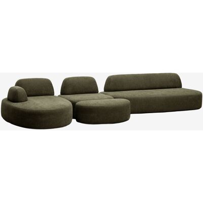 Sofá Modular Chaise Longue Izquierdo De 3 Piezas Con Módulo Esquinero Y Puff Tapizado Giorgia Sklum Sofá Modular Chaise Longue Izquierdo De 3 Piezas Con Módulo Esquinero Y Puff Tapizado Giorgia Sklum
