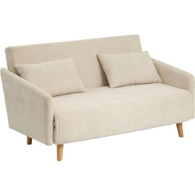 Sofá Cama Milo De 2 Plazas, Color Beige - Atmosphera Créateur D'Intérieur Sofá Cama Milo De 2 Plazas, Color Beige - Atmosphera Créateur D'Intérieur