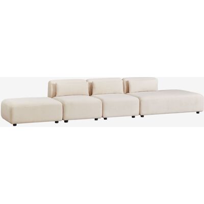 Sklum - Sofá Modular De 3 Piezas Con Diván Derecho Y Puff Fogler Sklum - Sofá Modular De 3 Piezas Con Diván Derecho Y Puff Fogler
