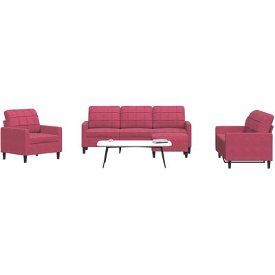 Conjunto de Sofás de Terciopelo 4 Piezas - Muebles para Sala Conjunto de Sofás de Terciopelo 4 Piezas - Muebles para Sala