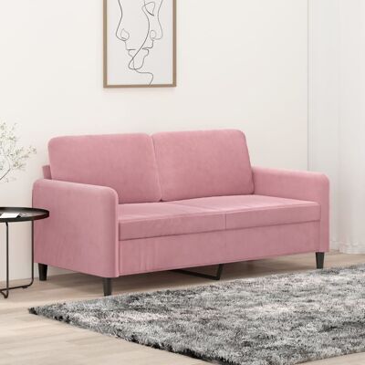 Sofá de 2 plazas rosa terciopelo - Sofá Sofá de 2 plazas rosa terciopelo - Sofá